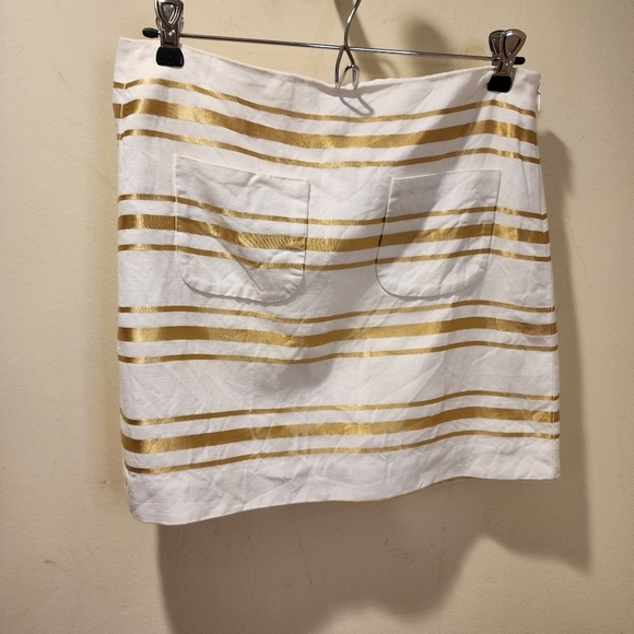 J.Crea golden stripes mini skirt size 0 - Picture 4 of 10